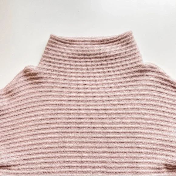 Madewell Wool Blend Sweater Women’s Size Small Mockneck Belmont Blush Pink Top S - Picture 7 of 10